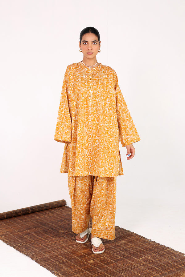 Buttoned Gul E Aqs 2 Piece