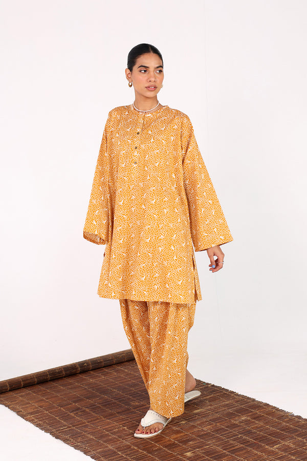 Buttoned Gul E Aqs 2 Piece