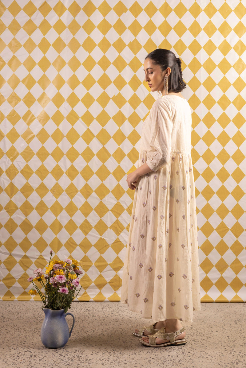 Block-Printed Chambeli Dress