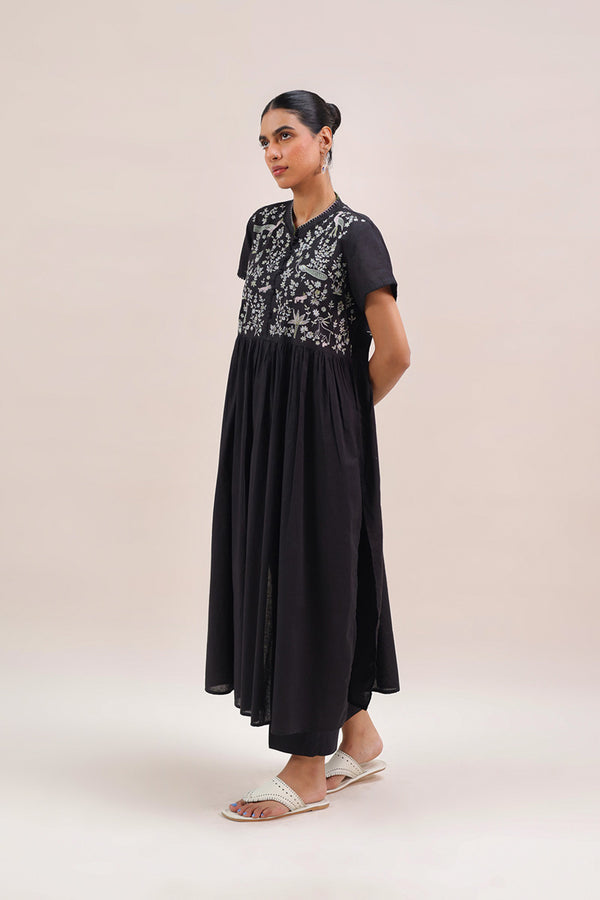 Embroidered Faras Dress