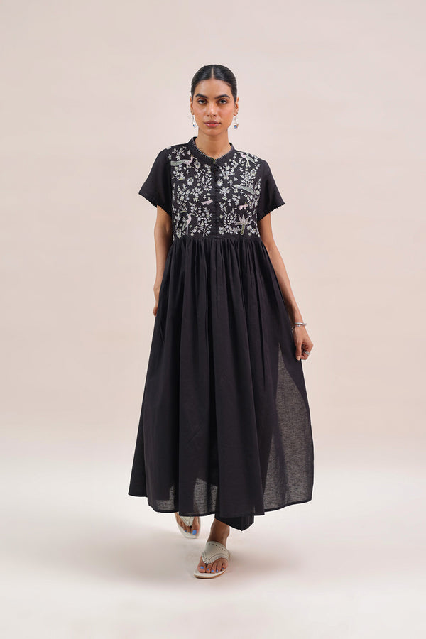 Embroidered Faras Dress