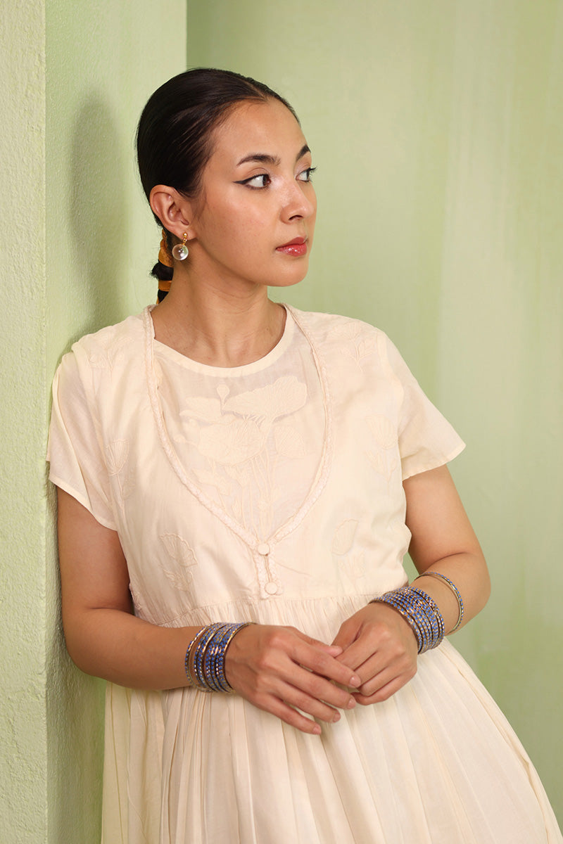 Nur-E-Gul Appliqued Dress