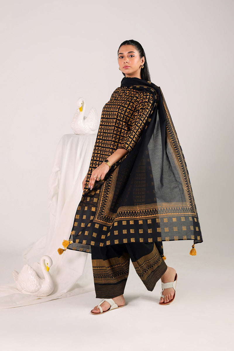 African Charm Block Baat 3 Piece Suit