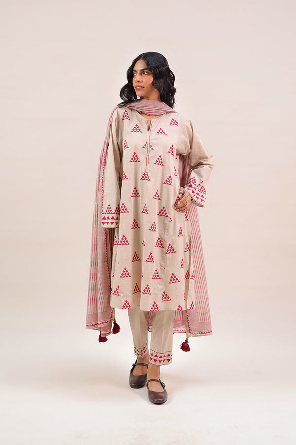 African Block-Printed 3 Piece Suit