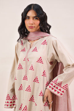 African Block-Printed 3 Piece Suit