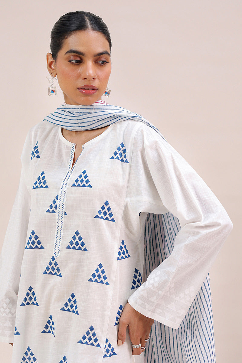 African Block-Printed 3 Piece Suit