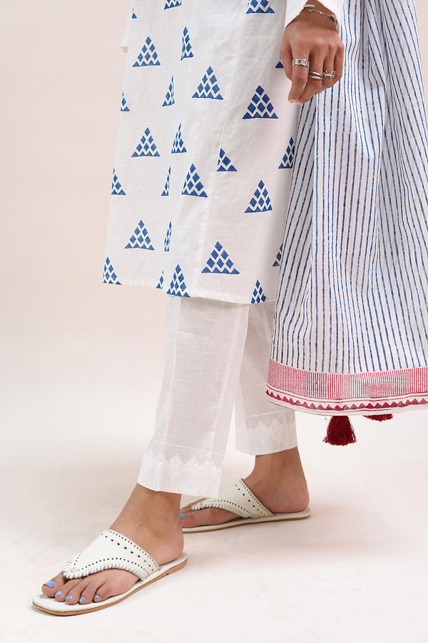 African Block-Printed 3 Piece Suit