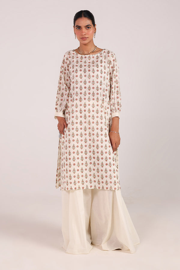 Block-Printed Anarkali Set