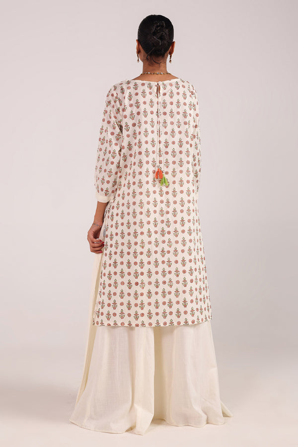 Block-Printed Anarkali Set