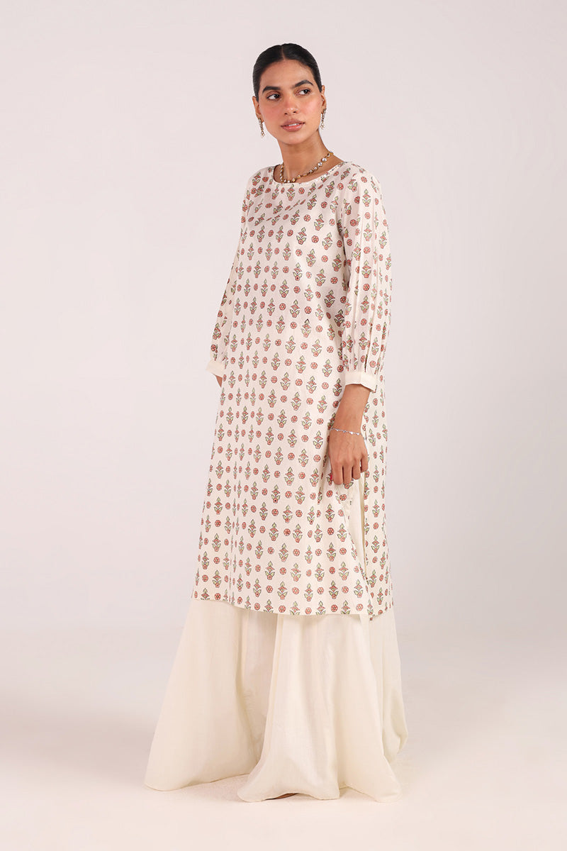 Block-Printed Anarkali Set
