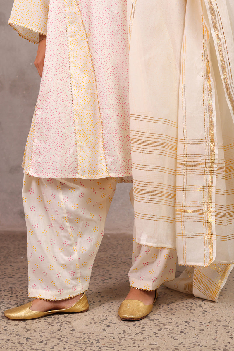 Block-Printed Anarkali Ensemble