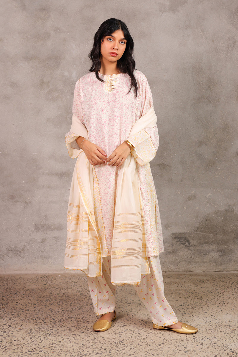 Block-Printed Anarkali Ensemble
