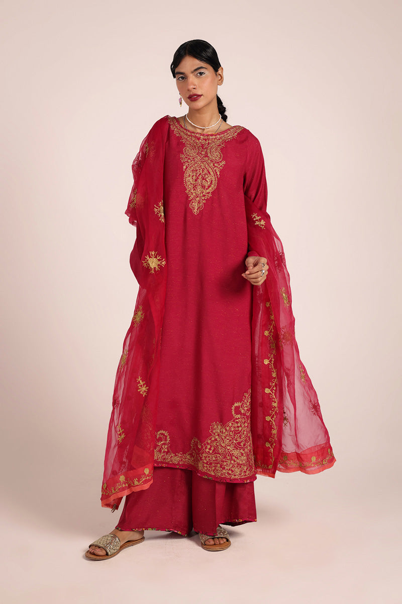 Bold Hues of Red 3-Piece Suit