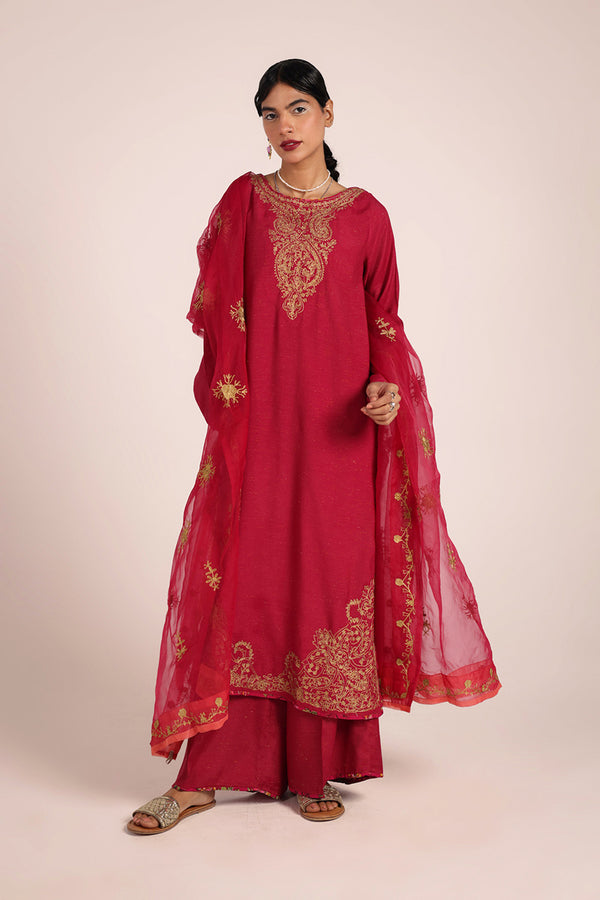 Bold Hues of Red 3-Piece Suit