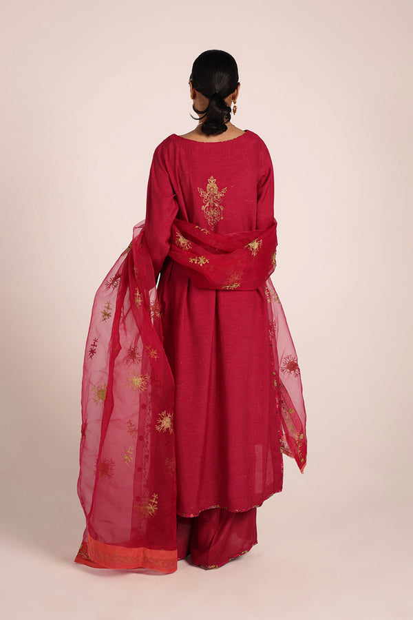 Bold Hues of Red 3-Piece Suit