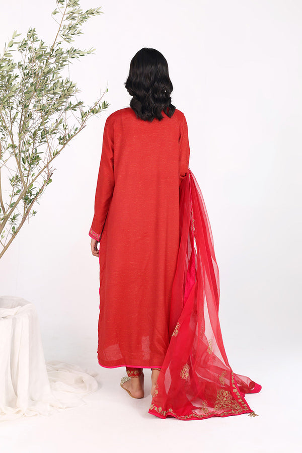 Hues of Ruby Red 3 Piece Suit