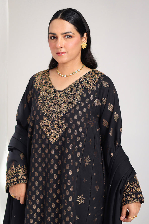 Golden Woven Raat ki Rani 3 Piece