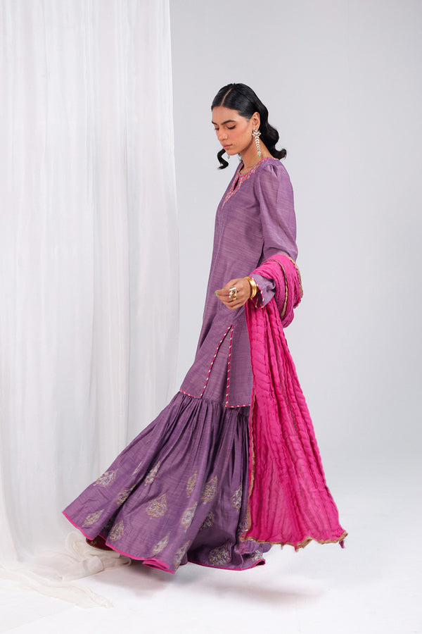 Shoukh Rang 3 Piece Gharara Set