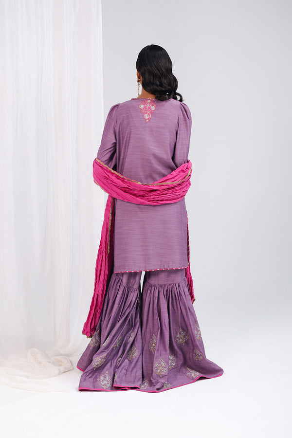 Shoukh Rang 3 Piece Gharara Set