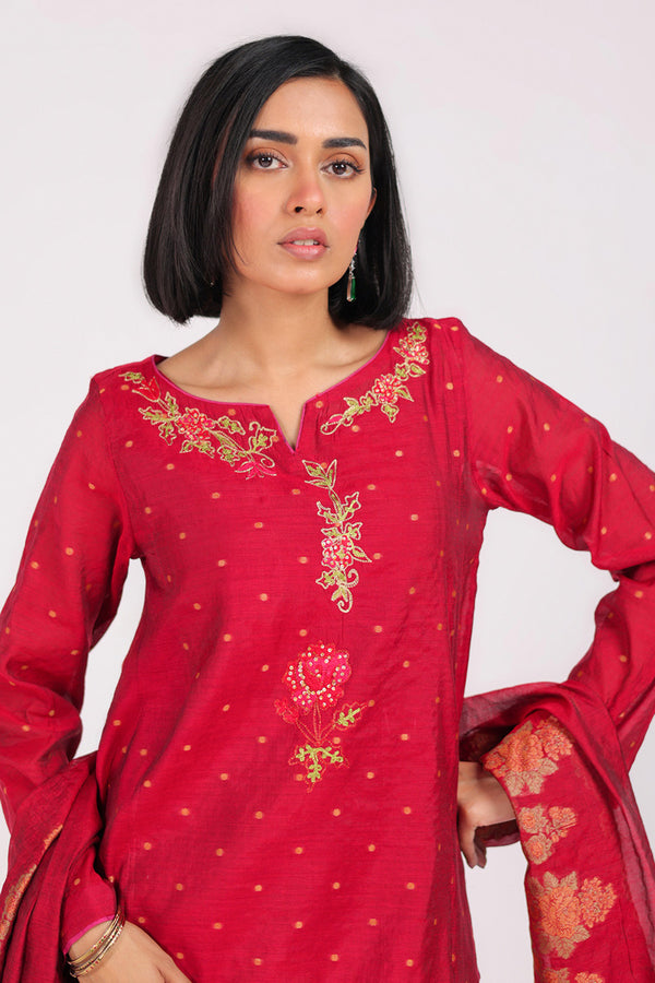 Sequin Whispers in Golden Rose Suit