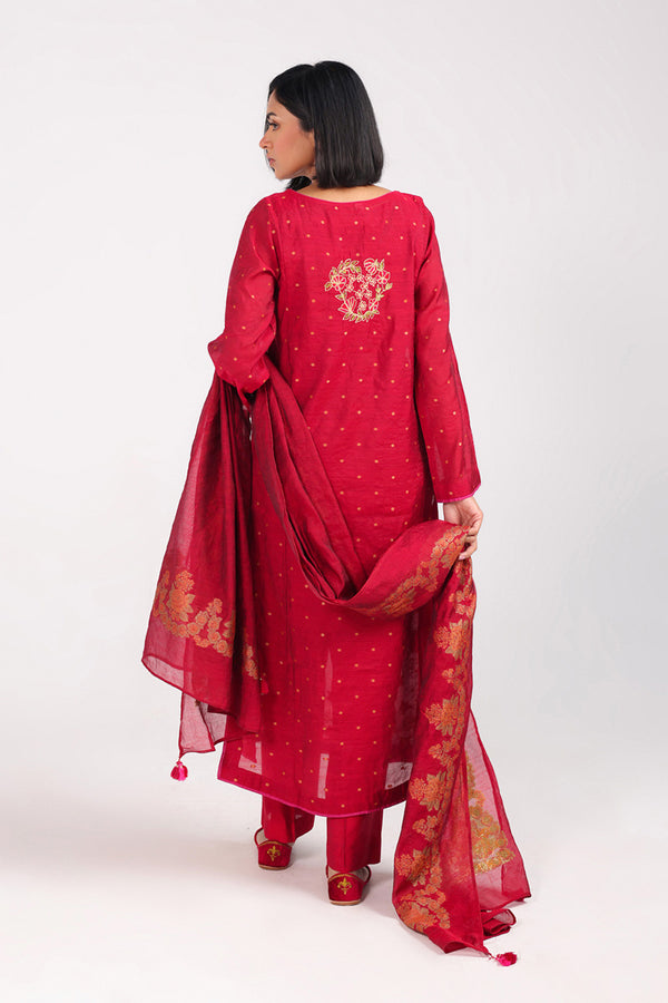 Sequin Whispers in Golden Rose Suit