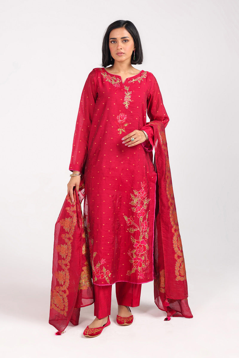 Sequin Whispers in Golden Rose Suit