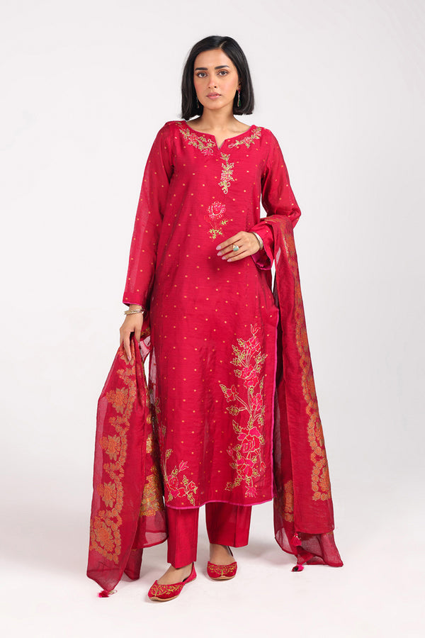 Sequin Whispers in Golden Rose Suit