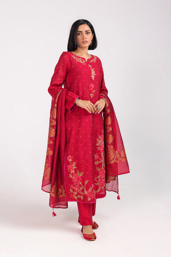 Sequin Whispers in Golden Rose Suit