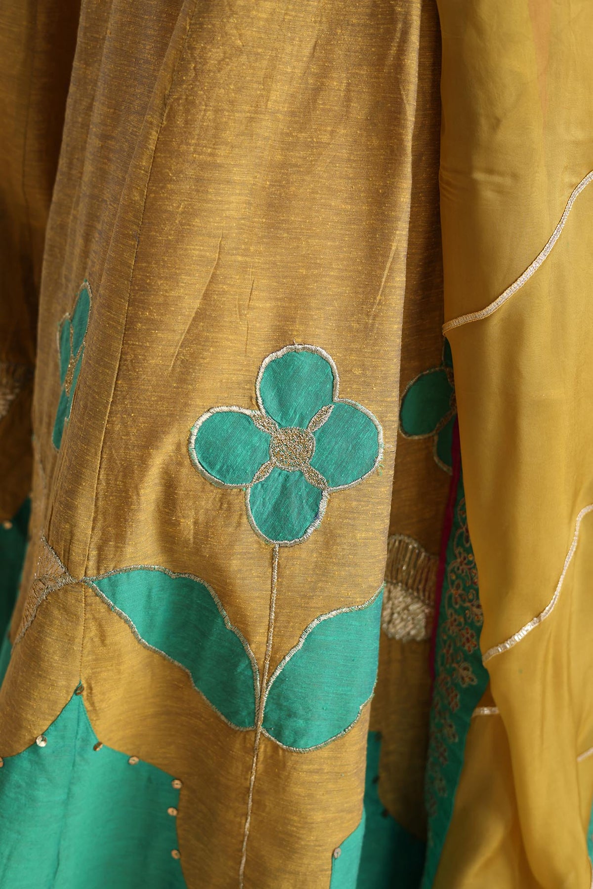 Color Blocked Lehnga Ensemble