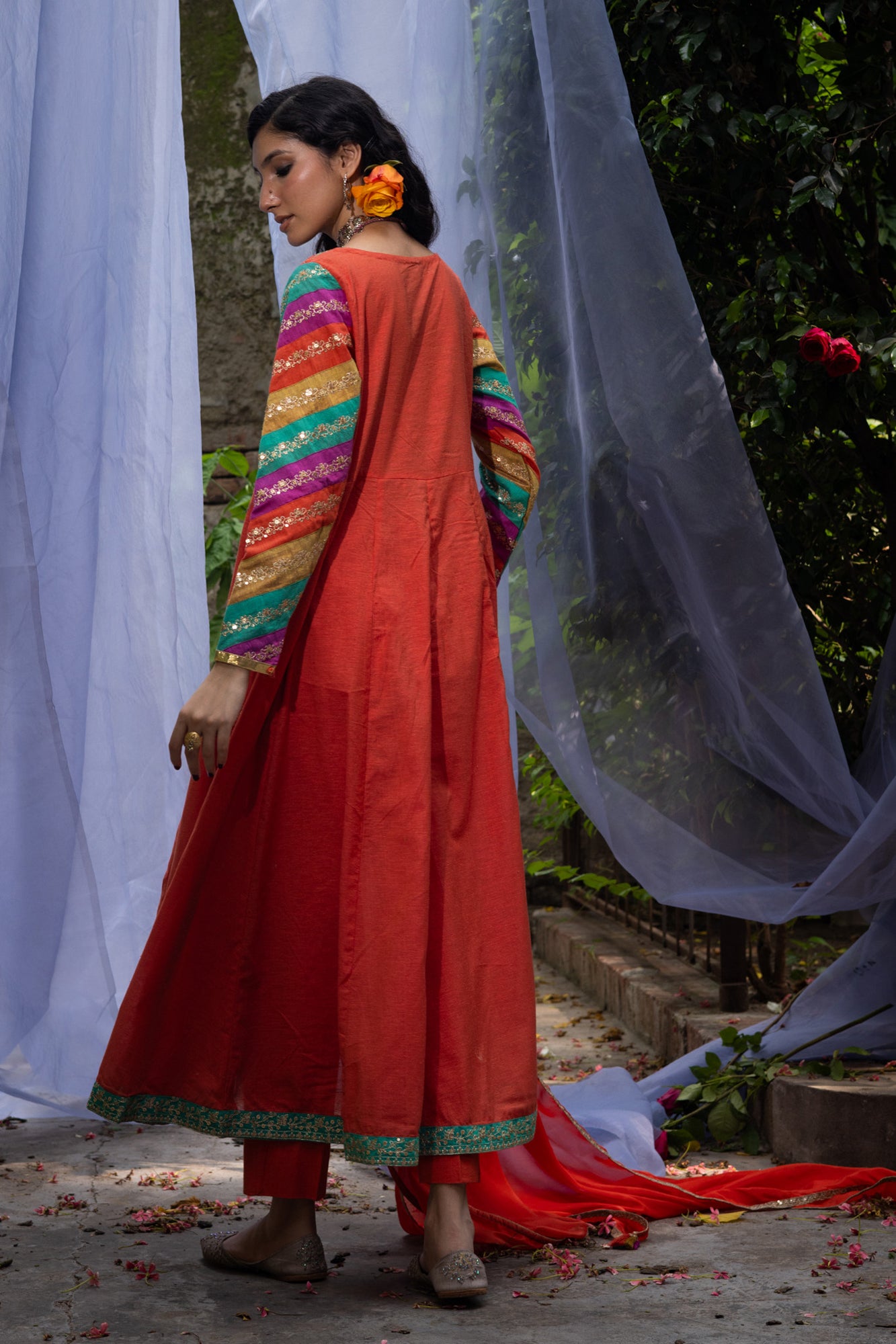 Golden-Hour Embroidered Ensemble