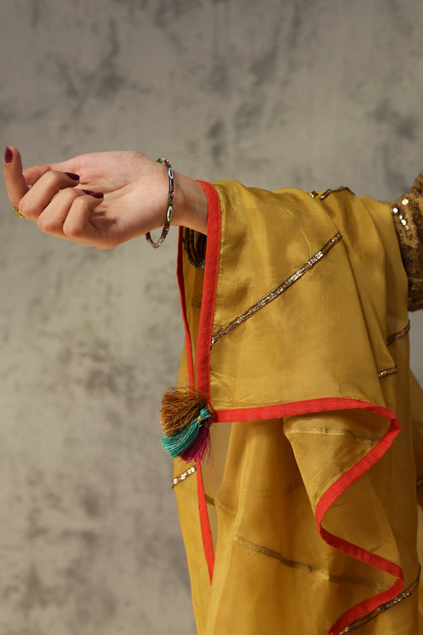 Golden Sequin Farshi Suit