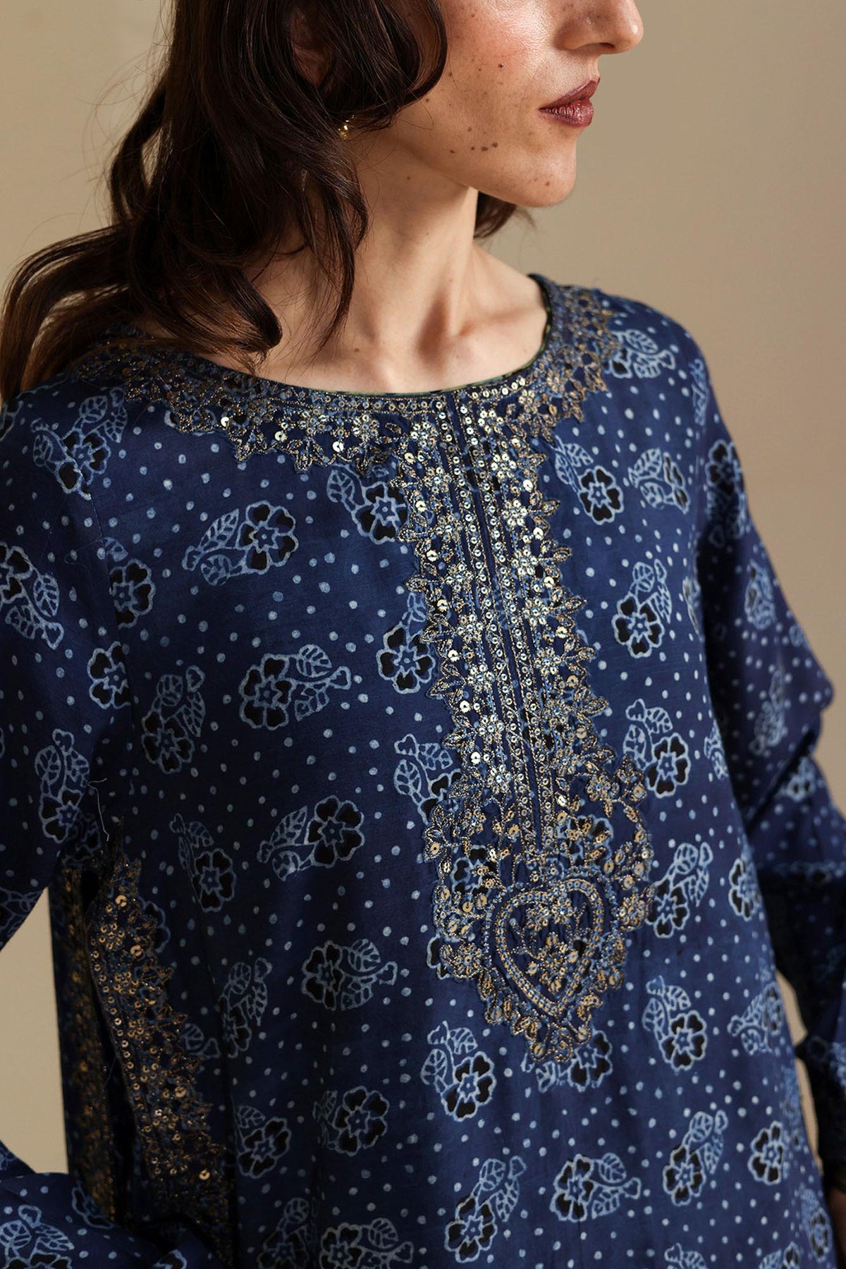 Embroidered Layered Dress