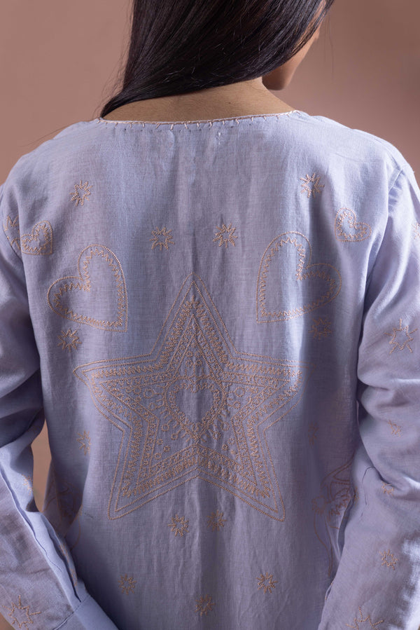 Ocean Whim Embroidered Kurta