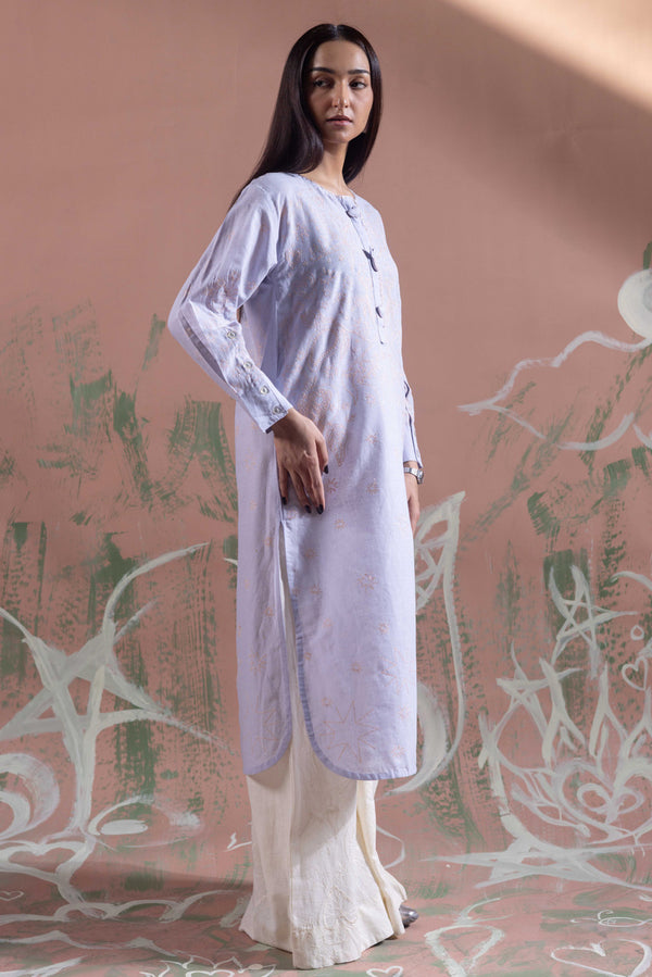 Ocean Whim Embroidered Kurta
