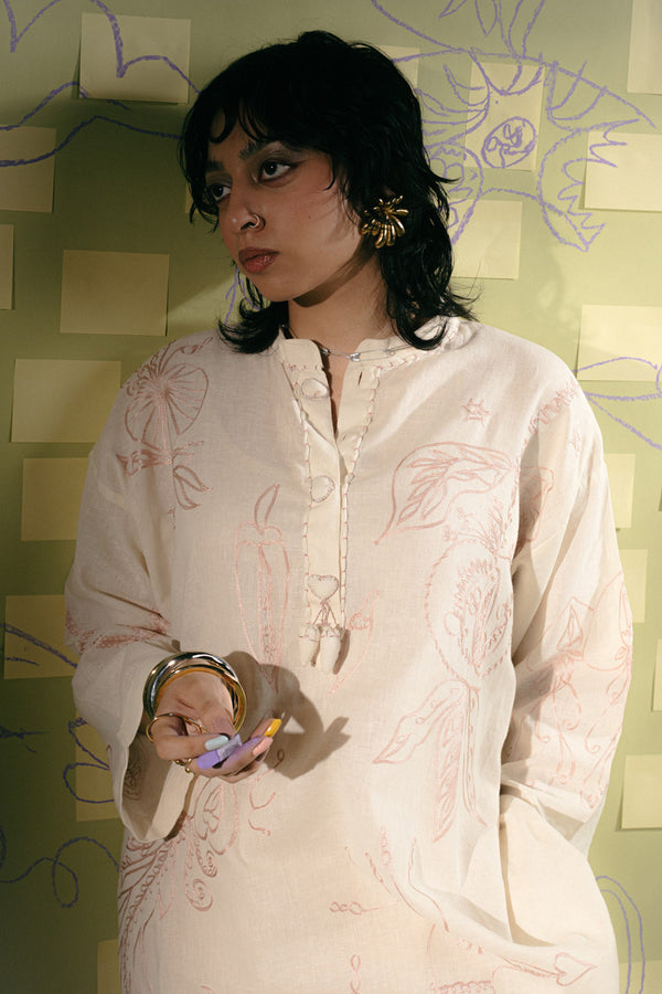 Mirchi Heart Embroidered Shirt