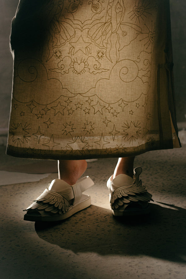 Heart Strings Embroidered Skirt