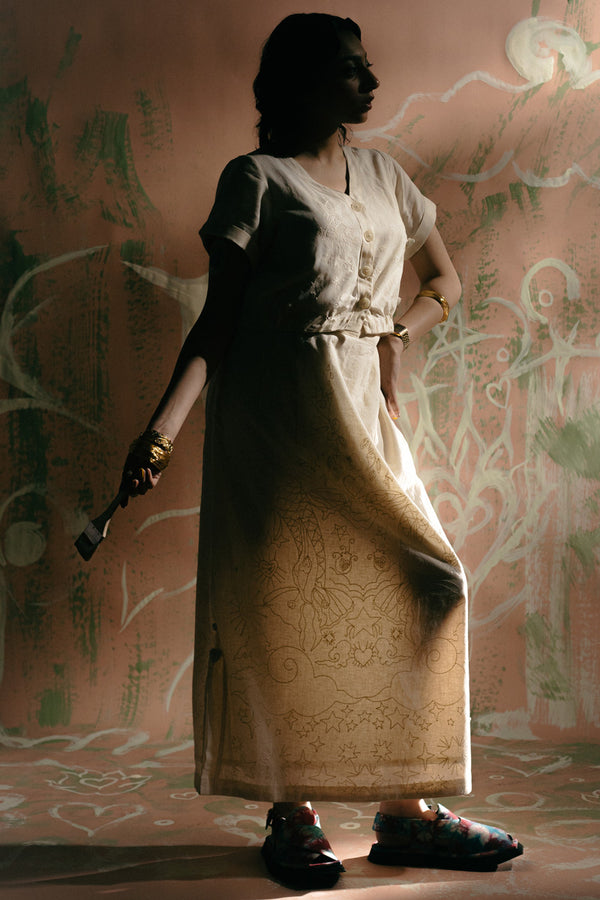 Heart Strings Embroidered Skirt