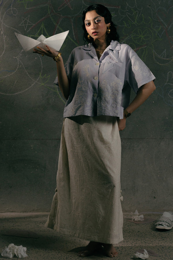 Heart Strings Embroidered Skirt