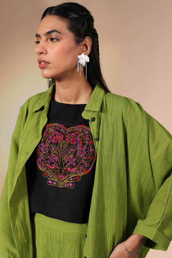 Embroidered Baddie Top