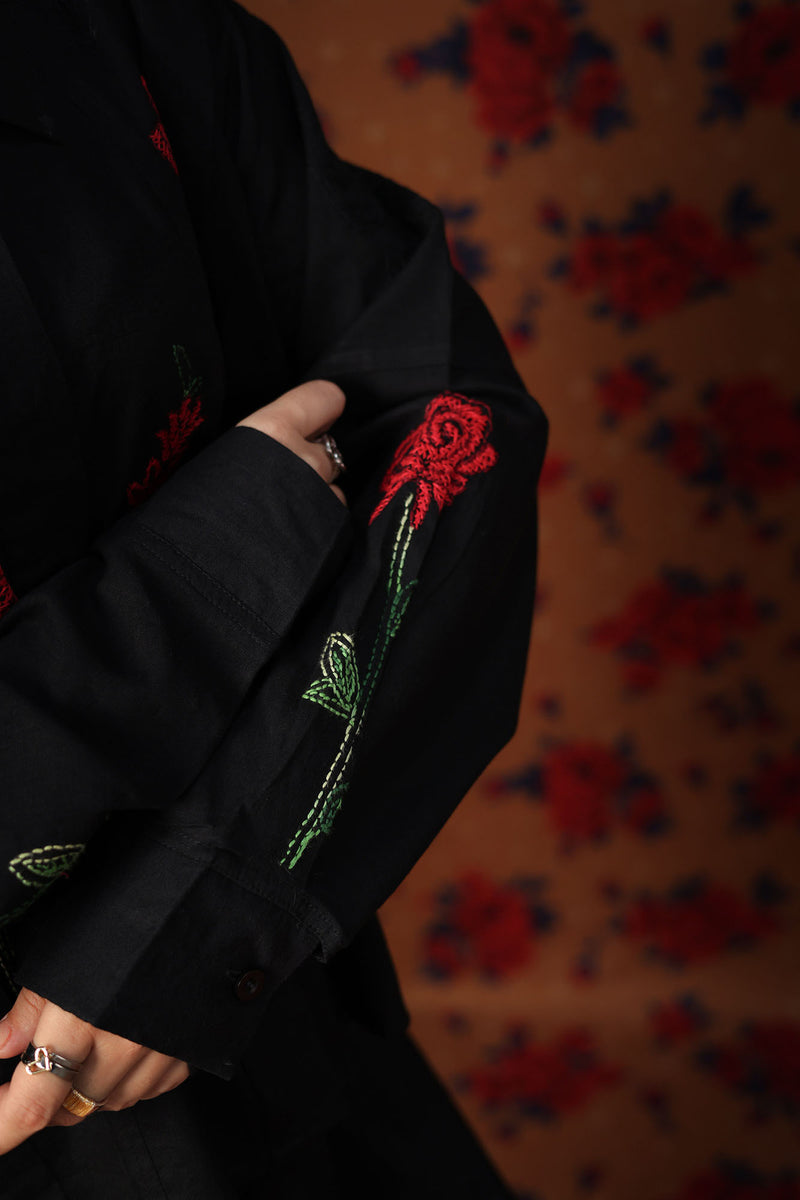 Rosette Embroidered Jacket