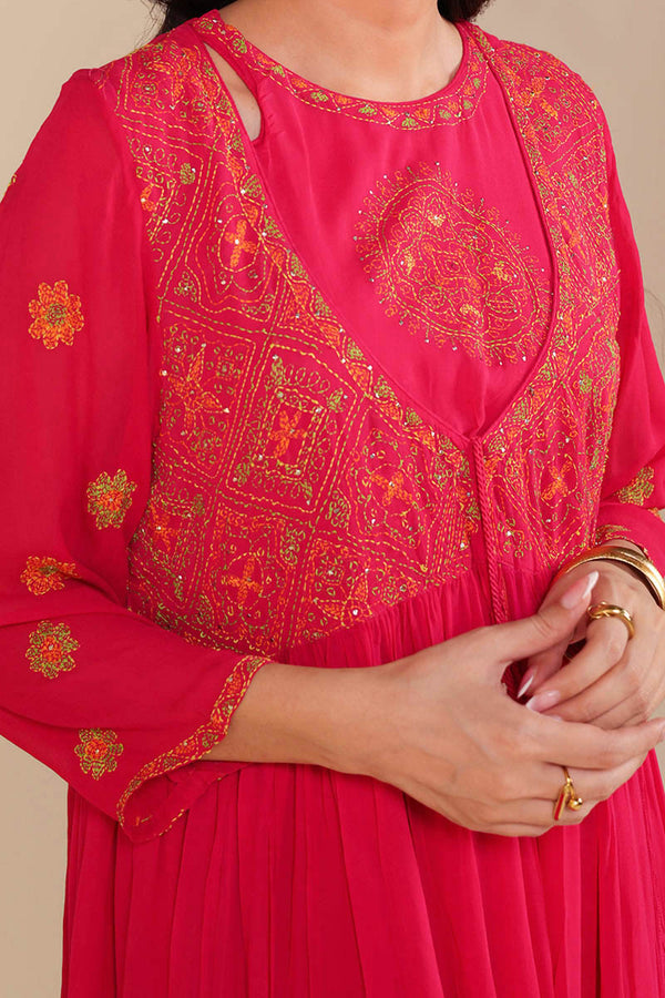 Boho Beet Anarkali Set