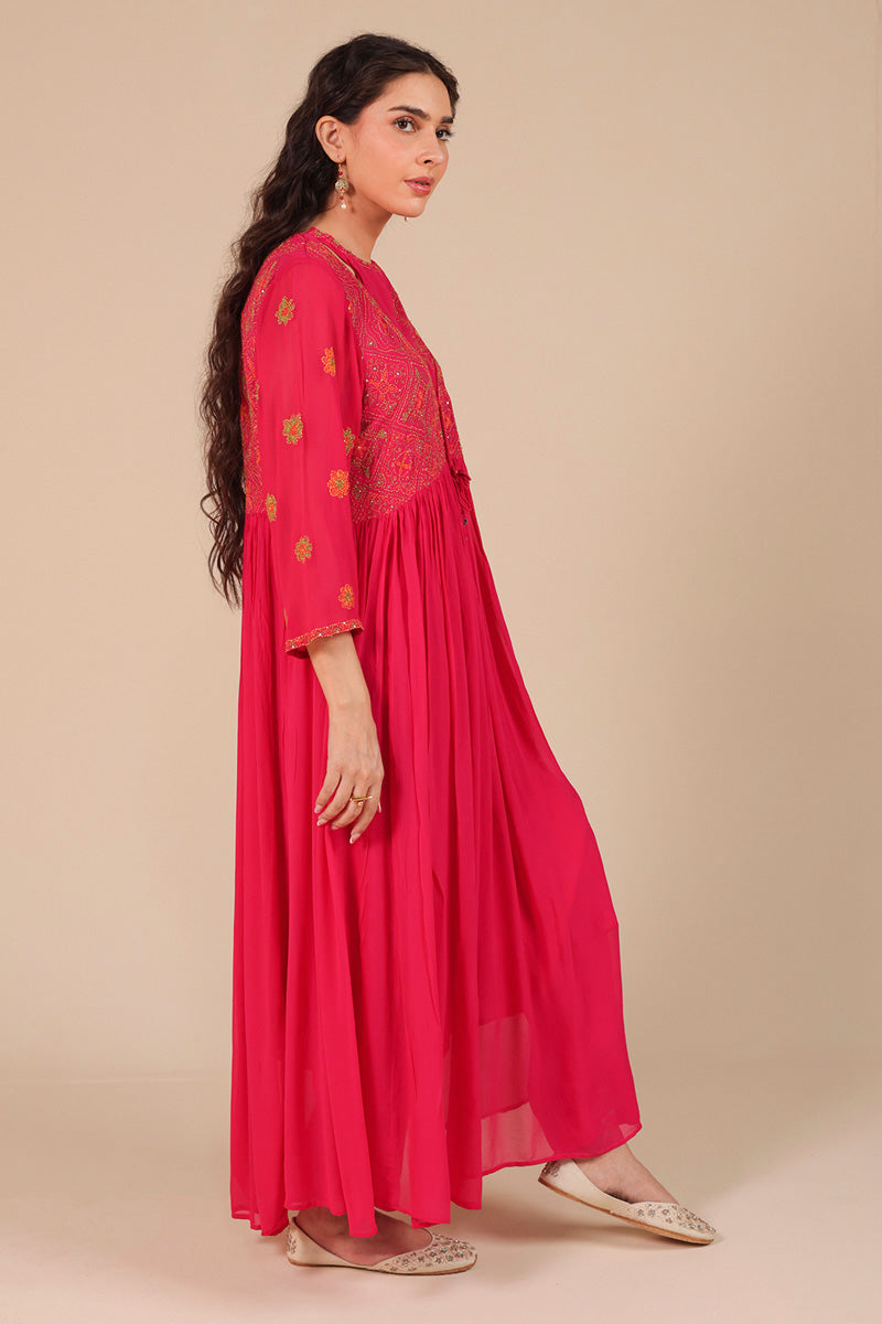 Boho Beet Anarkali Set