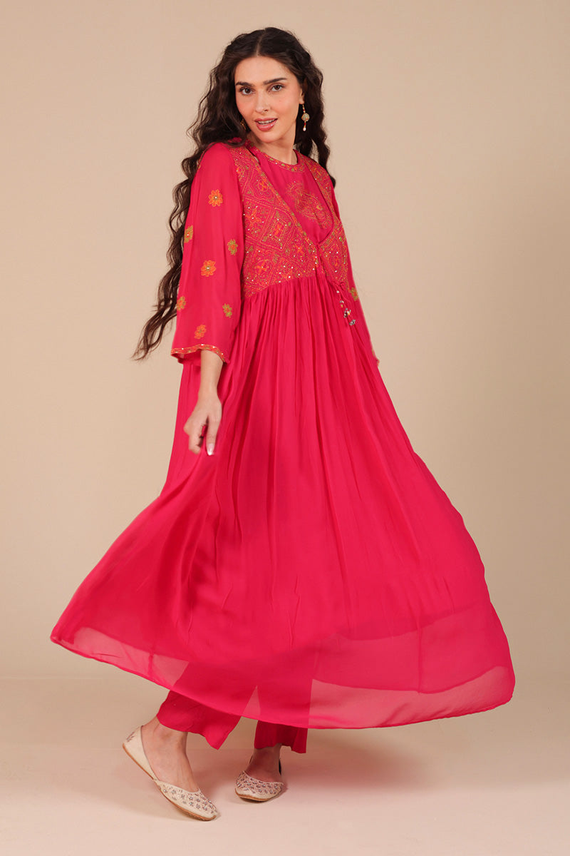 Boho Beet Anarkali Set