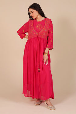 Boho Beet Anarkali Set