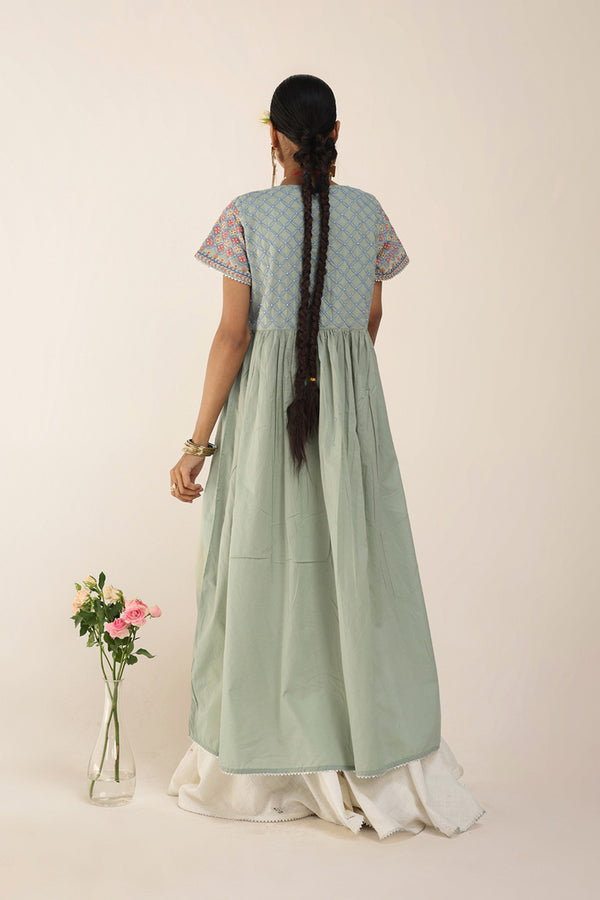 Multani Blue Hues Anarkali Frock