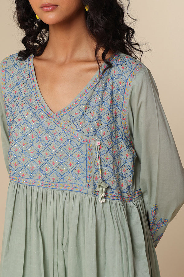 Multani Blue Hues Angrakha
