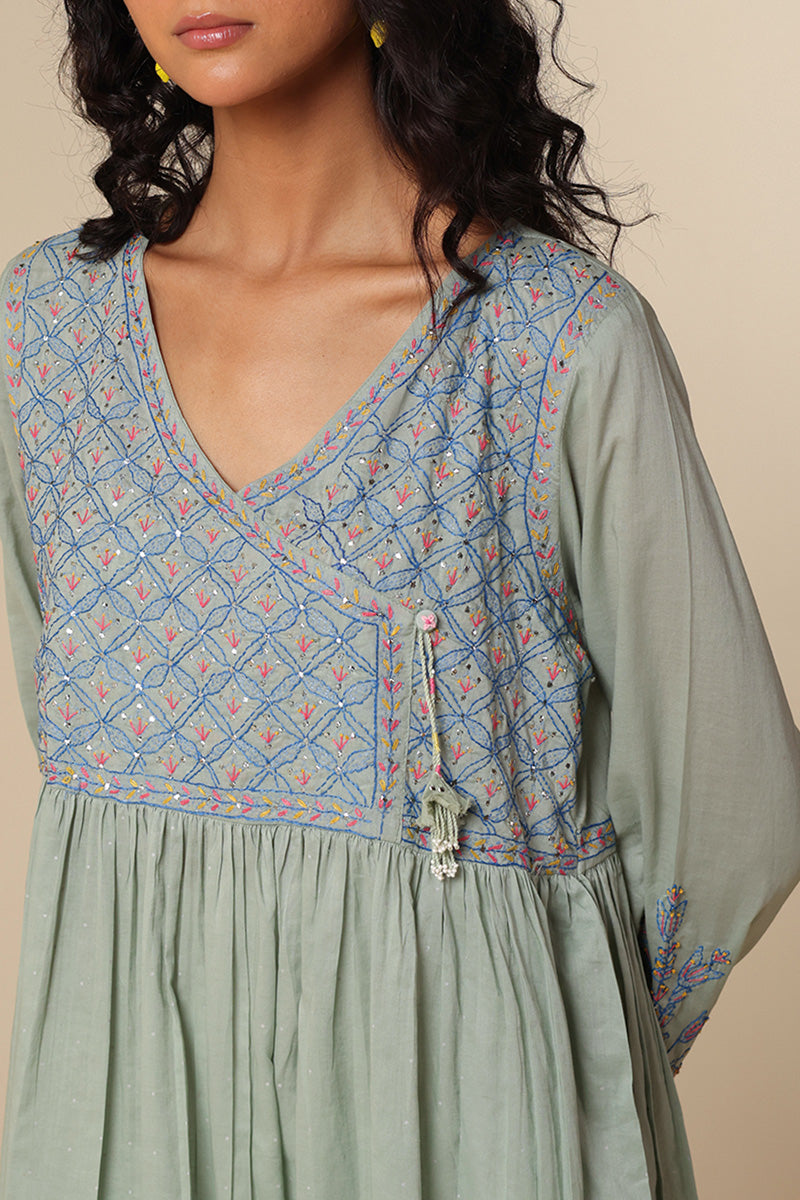 Multani Blue Hues Angrakha