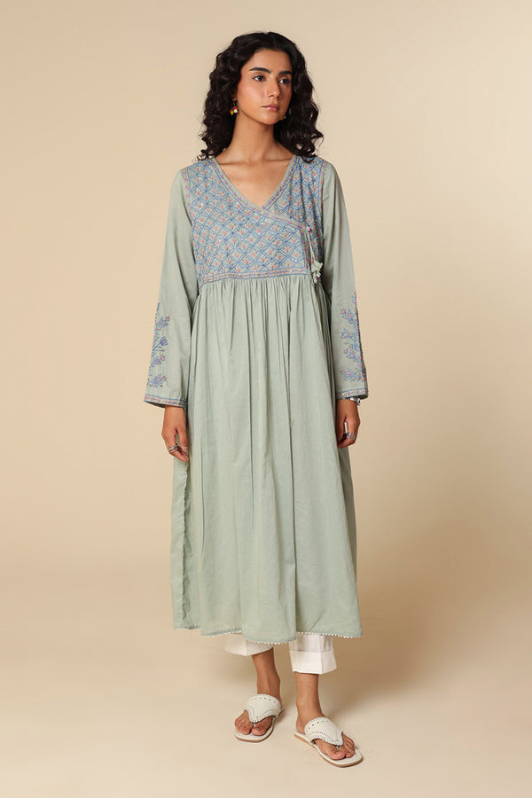 Multani Blue Hues Angrakha