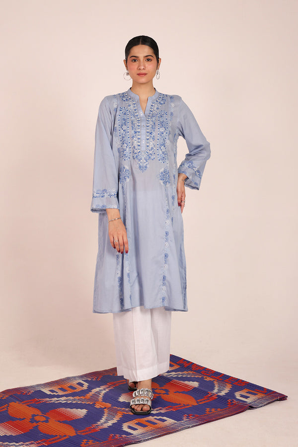 Multani Blue Hues Mukaish Kurta
