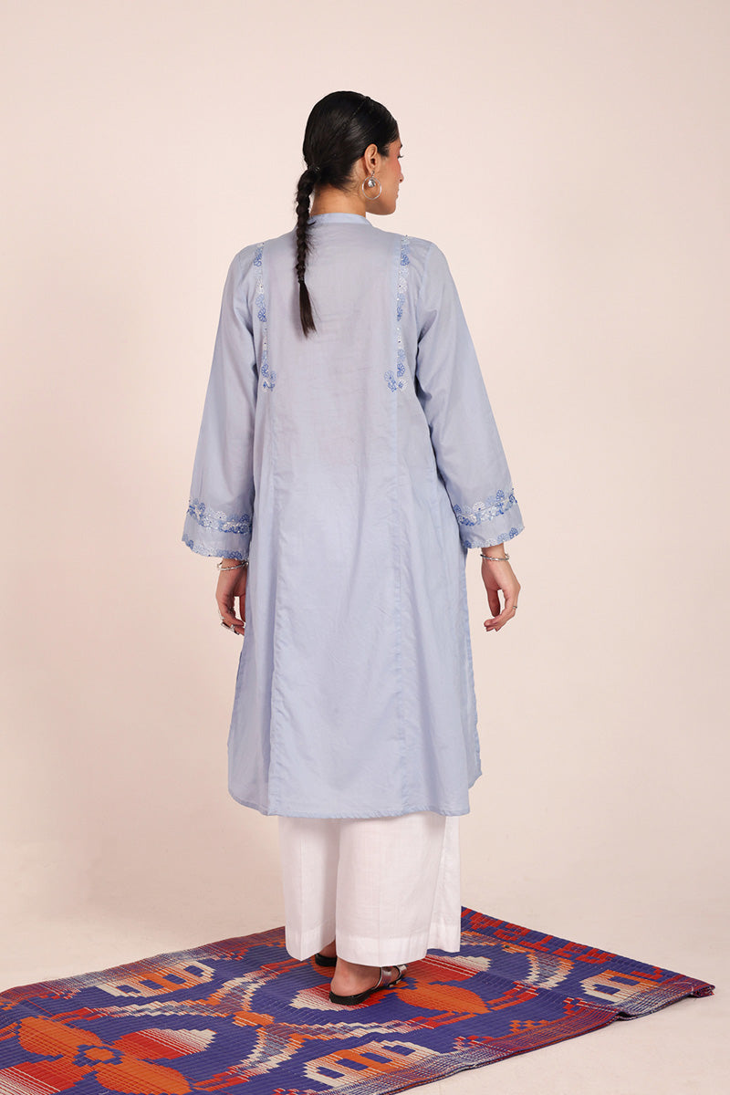 Multani Blue Hues Mukaish Kurta